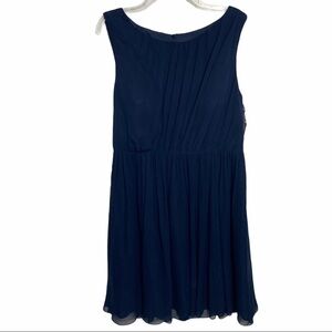 NWT Jenny Yoo Sz 18 Skylar Navy Blue Luxe Chiffon Dress Cocktail Wedding Guest